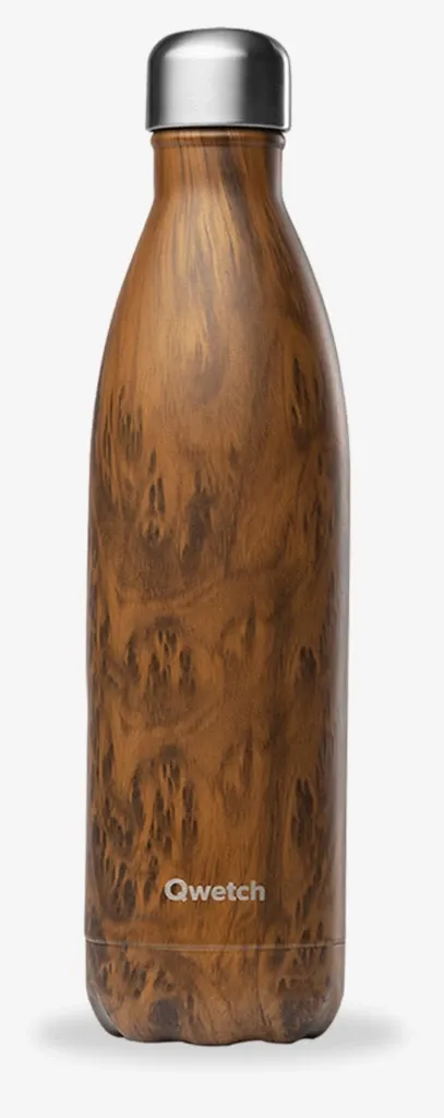 Qwetch Bouteille Isotherme Bois 750ml