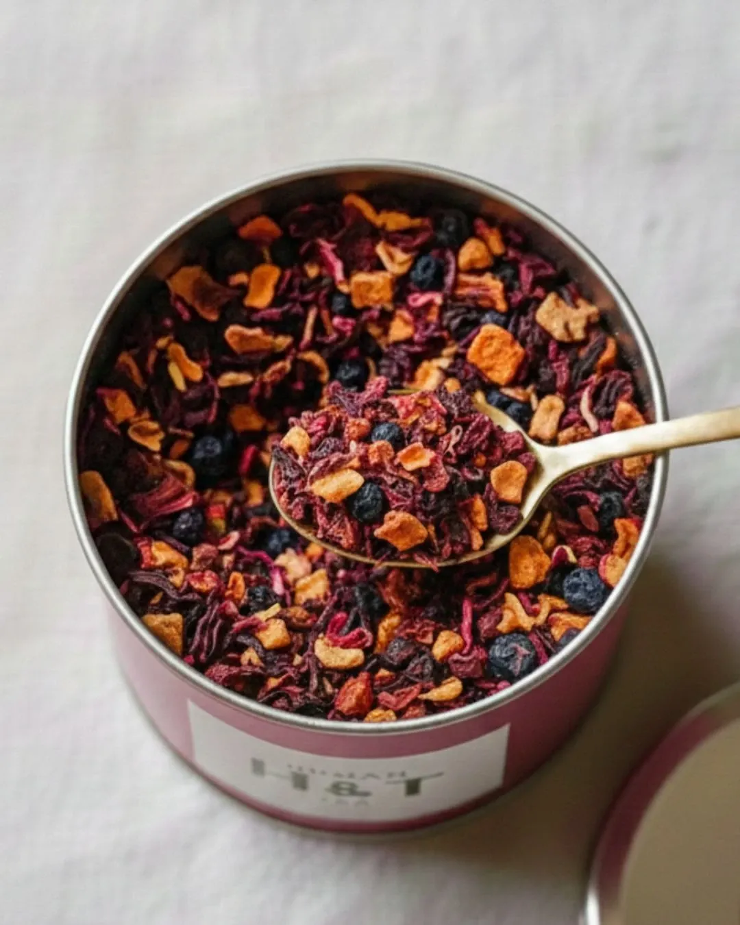 Petit Human – Infusion de fruits bio — Hibiscus, framboises, bleuets, églantier — Sans théine — Pour petits et grands