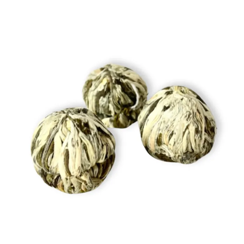 FLEUR DE THÉ ROSE ET JASMIN BIO – Thé vert sculpté, jasmin et rose / Organic blooming rose and jasmine tea balls