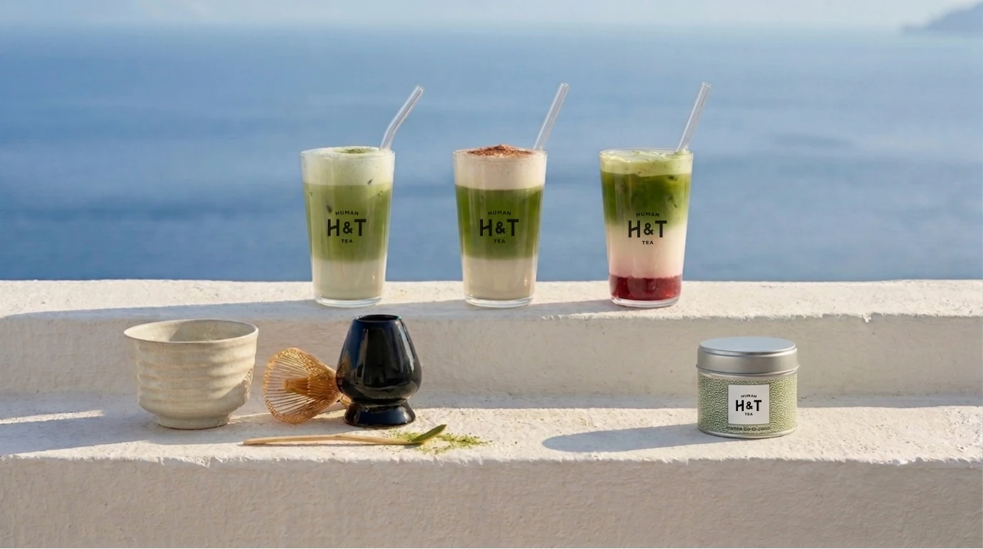 Bol de thé matcha de cérémonie d'Uji bio préparé traditionnellement
